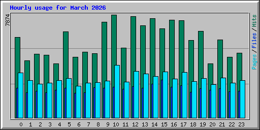 Hourly usage for March 2026